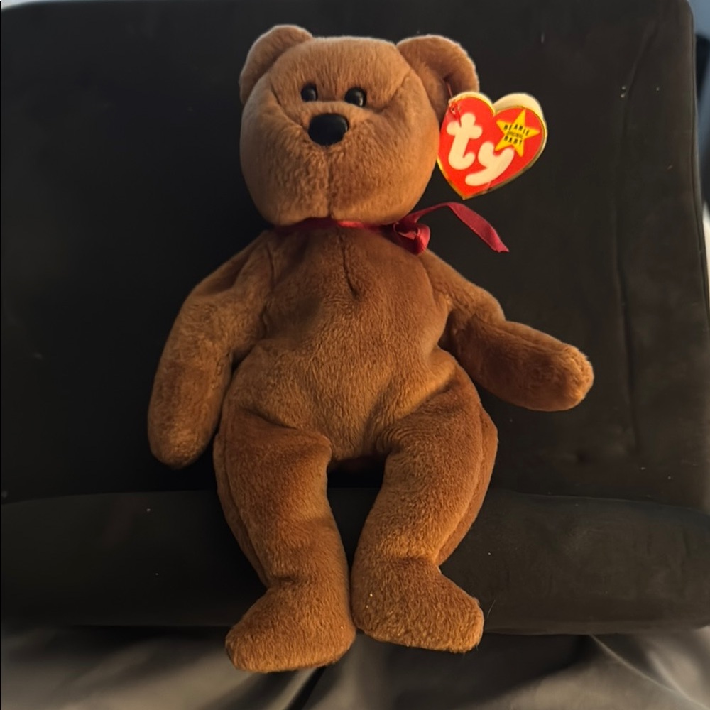 Ty Brown Plush Teddy Bear Stuffed Animal